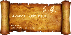 Strobel Gyöngyi névjegykártya
