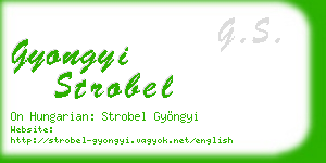 gyongyi strobel business card
