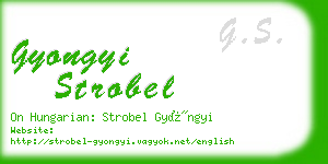 gyongyi strobel business card